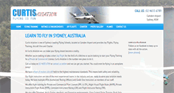 Desktop Screenshot of curtisaviation.com.au